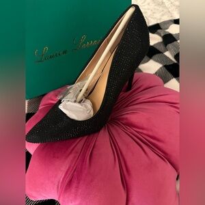 Lauren Lorraine Elegant Black Embellished Heels